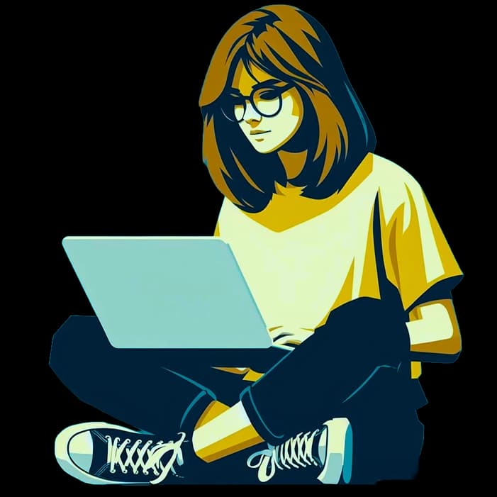 Girl coding