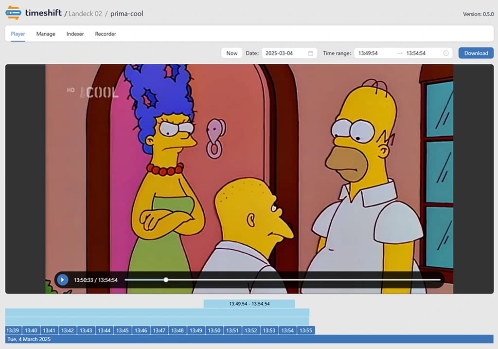 TimeShift app screenshot